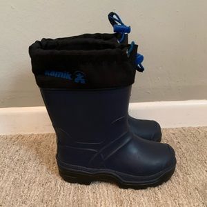 Kamik Snobuster Winter Boots - Navy Blue- Toddler Size 9